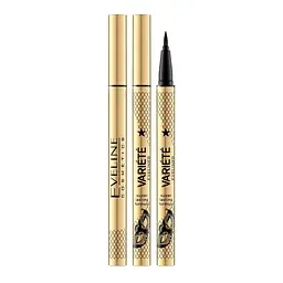 Підводка для очей Eveline Cosmetics Waterproof Variete Eyeliner ультра чорна 7 мл (LMKKEYEVARIE) - мініатюра 2