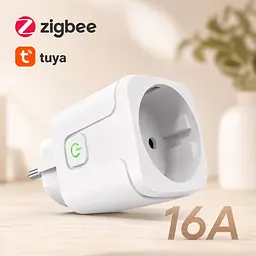 Розумна розетка Zigbee 3.0 з ватметром Tuya/Smart Life 16 А