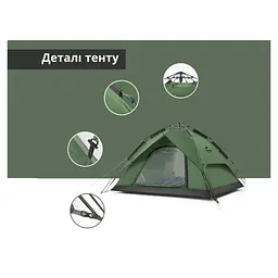 Намет Naturehike NH21ZP008 оливково-зелений (6927595777442) - мініатюра 10