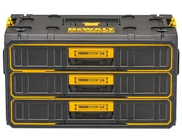 Ящик DeWalt TOUGHSYSTEM 2.0 модуль на 3 ящики (DWST08330-1) - мініатюра 1