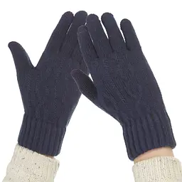 Рукавички для сенсорних екранів з плетінням ArmorStandart Rope Dark Blue (ARM59878) - мініатюра 2