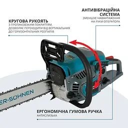 Пила бензинова Konner&Sohnen KS CS31G-18 (KS CS31G-18) - мініатюра 10