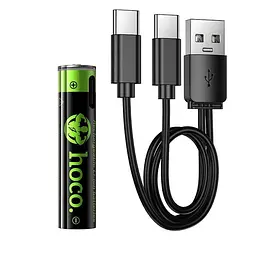 Батарейки Hoco JA4 AAA rechargeable lithium battery(2PCS) - мініатюра 1
