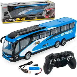 Радіокерований автобус City Bus 36 см з акумулятором 3.7V, 2.4GHz, світлові ефекти, дитяча машинка на пульті - мініатюра 6