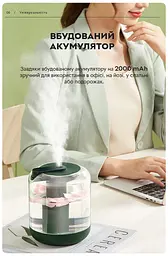 Зволожувач повітря портативний KC-019 аромадифузор електричний 1L, акумулятор 2000mAh Kinscoter hoz0012523 - мініатюра 8