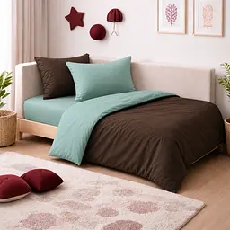 Дитяча постільна білизна MIRSON JUNIOR фланель Menthol/Brown 200х220см (2200012804230) - мініатюра 3