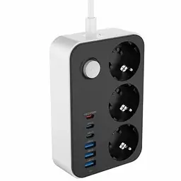 Мережевий фільтр живлення ColorWay (CW-CHE36PDB), 3 розетки/ 3USB + 3TYPE-C 2M (CW-CHE36PDB)