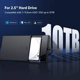 Зовнішній корпус Ugreen 2.5 "USB 3.0 SATA HDD SSD кишеню для жорсткого диска (30847) - мініатюра 2