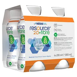 Набір ентеральне харчування Nestle Health Science Resource 2.0+Fibre із нейтральним смаком 3.2 л (4 уп. х 4 шт. х 200 мл) - мініатюра 3