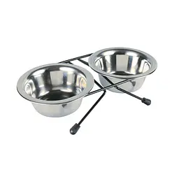 Миски металеві на підставці Trixie Eat on Feet 2 x 200 мл / 10 см