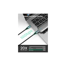 Дата кабель USB-C to USB-C 1.0m USB3.1 Gen2 US355 5A Alum. (Black) Ugreen (80150) - мініатюра 4