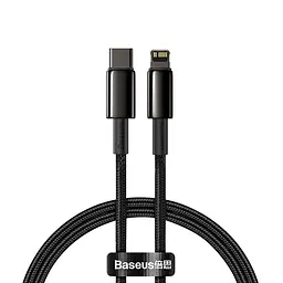 Дата кабель Baseus Tungsten Gold Type-C to Lightning PD 20W (1m) (CATLWJ) Чорний