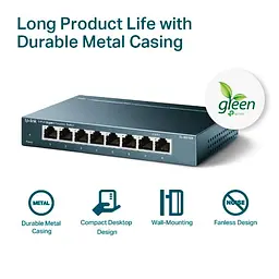 Комутатор TP-Link TL-SG108 [91878] - мініатюра 7