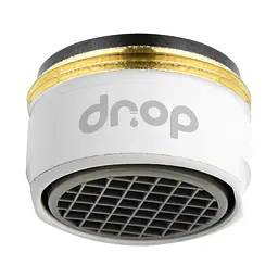 Водозберігаючий аератор Drop CL24-WHT для змішувача - Економія 58%, зовнішня М 24 мм, білий