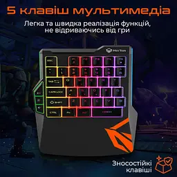 Клавіатура Meetion KB015 USB Black/Orange (MT-KB015-A) - мініатюра 5