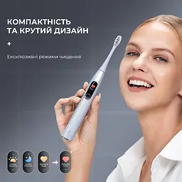 Електрична зубна щітка Oclean X Pro Digital Electric Toothbrush Glamour Silver - мініатюра 5