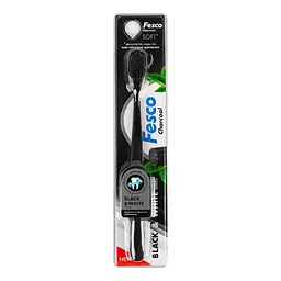 Зубна щітка Fesco Black and White Series Soft чорна - мініатюра 2