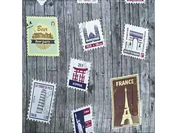 Панель стінова 3D STICKER WALL 700 * 700 * 4мм Поштові марки (091) SW-00001152