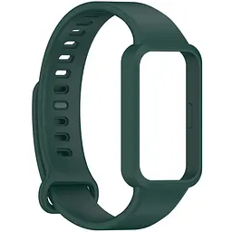 Силіконовий ремінець для фітнес браслетів Xiaomi Smart Band 9 Active Redmi Smart Band 3, Silicone, dark green, зі зручною застібкою, на фітнес трекер та смарт годинник, ArmorStandart (ARM85580) - мініатюра 3