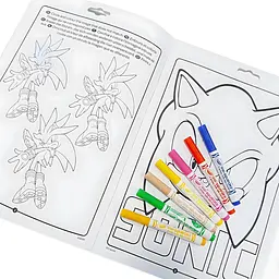 Розмальовка Crayola Sonic 32 сторінки та 7 фломастерів - мініатюра 3