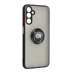 Чехол с кольцом-держателем для Samsung Galaxy M14 5G (M146), Frosted Matte Ring, черный, защитная панель с матовой задней стенкой, противоударный чехол с защитой всего корпуса, TPU + поликарбонат (PC), с защитой камеры, ArmorStandart (ARM68362)