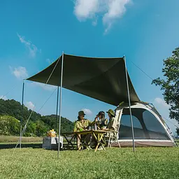 Намет чотиримісний із тентом для кемпінгу Naturehike Ango (CNK2550WS010) коричневий - мініатюра 5