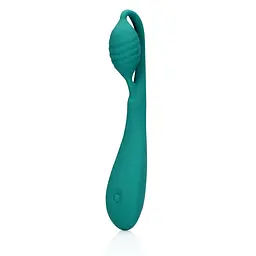 Вібратор Loveline G-Spot With Bead 21.6 см зелений - мініатюра 2