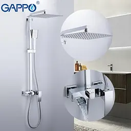 Душова система Gappo G2407-20, хром, Хром - мініатюра 2