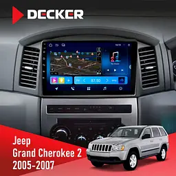 Штатна магнітола Jeep Grand Cherokee 2005-2007 Big Screen Decker D10-008 8x128 DSP 4G Decker (НФ-00008810)