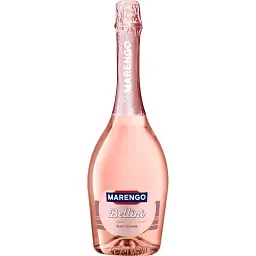 Напій винний слабоалкогольний Marengo Bellini ігристий рожевий солодкий 6-8% 0.75 л 