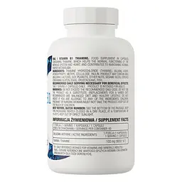 Вітамін В1 OstroVit Vitamin B1 Thiamine, 60 капсул для підтримки нервової системи та мозку - мініатюра 2
