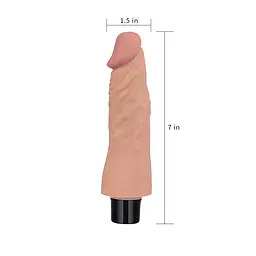 Реалістичний вібратор Reel Softee Vibrator 7" тілесний - мініатюра 3