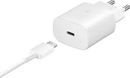 Зарядний пристрій Samsung 25W PD Adapter USB-C with cable Type-C to Type-C White - мініатюра 5