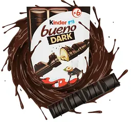 Шоколадні батончики Kinder Bueno Dark 6 шт, 129 г - мініатюра 2
