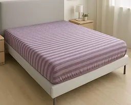 Простирадло на резинці LARA бязь-страйп Sea fog dp11254 160х200х25 - мініатюра 2