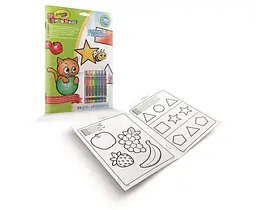 Розмальовка Crayola Mini Kids Кольори та форми, з крейдою, 24 сторінки (25-2727) - мініатюра 2