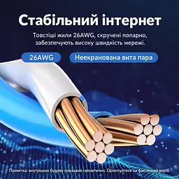 Мережевий кабель Ethernet Vention 1 м патч-корд RJ45 прямий штекер і кутовий штекер 90° вниз Cat.6 до 1000 Мбіт/с UTP чорний (IBWBF) - мініатюра 9