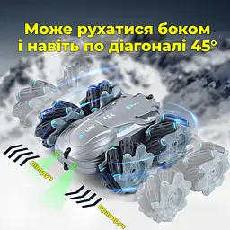 Машинка на радіокеруванні Stunt Elves. Розворот на 360. Перевертень трюковий. Всюдихід на пульті. Сріблястий - мініатюра 7