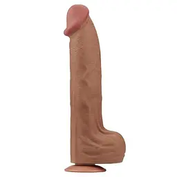 Фалоімітатор - Sliding-Skin Dual Layer Dong 14" Brown - мініатюра 2