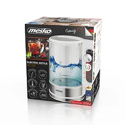Електрочайник Mesko MS 1301 1.7 л Біло-сріблястий (118467227) - мініатюра 9