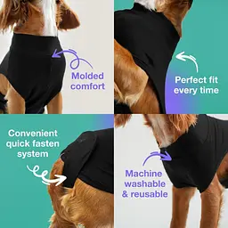 Боді для відновлення собак Derby Pet Recovery Suit, Black, S/M - мініатюра 4