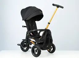 Велосипед складаний триколісний дитячий Qplay Nova Pro з надувними колесами Gold Matt - Black (S800NovaProGoldBlack) - мініатюра 11