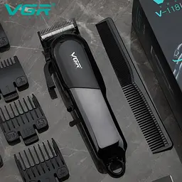 Чоловіча професійна машинка для стрижки акумуляторна VGR V-118 - мініатюра 6