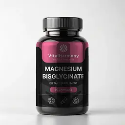 Бісгліцинат магнію VitalHarmony Magnesium Bisglycinate, 90 капсул для підтримки загального стану організму