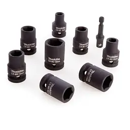 Набір головок ударних 3/8" з адаптером 1/4" Makita B-54651 - мініатюра 3