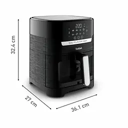 Мультипіч Tefal Easy Fry & Grill Vision Window 1550Вт 4.2л 10 програм з віконцем пластик чорний - мініатюра 3