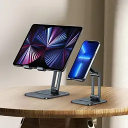 Підставка Baseus Desktop Biaxial Foldable Metal Stand for Tablets LUSZ000113 Grey - мініатюра 3