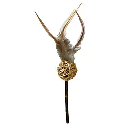 Іграшка для котів Croci Euphoria Wand паличка з лози з кулькою та пером 11 см