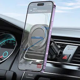 Автотримач Hoco H28 Rainbow ring magnetic (air outlet) Black - мініатюра 5