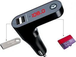 FM-трансмітер WUW C152 Black (6972573333936) - мініатюра 2